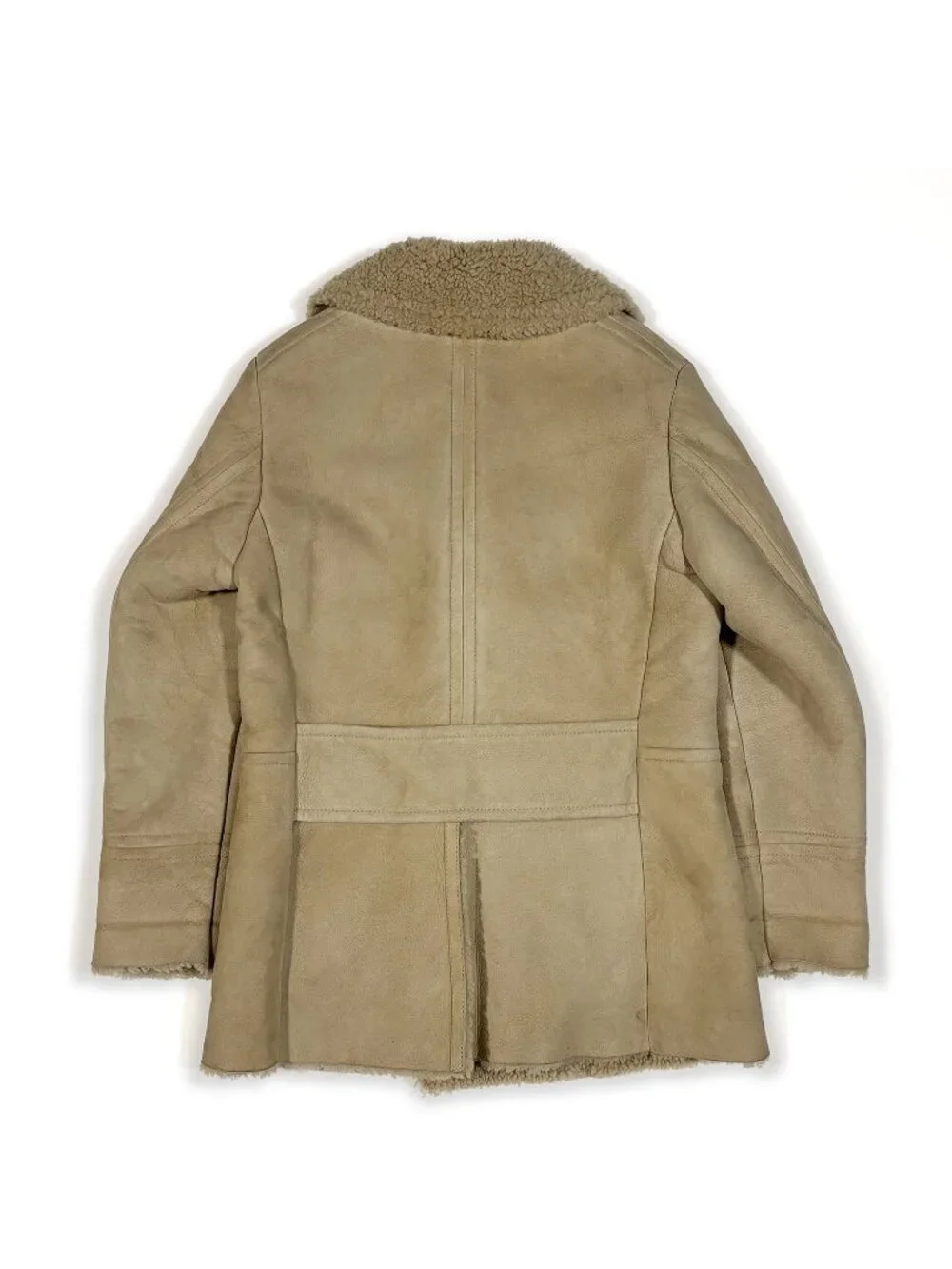 GUCCI TOM FORD Era Lambskin Suede Shearling Leather Coat Jacket Size 48